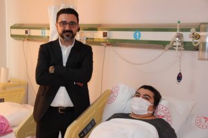 132 kiloydu, hayaline kamu hastanesinde kavuştu