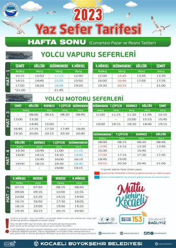 Deniz ulaşımında yaz sefer tarifesi başlıyor