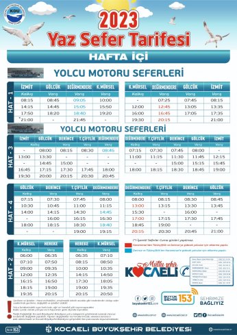 Deniz ulaşımında yaz sefer tarifesi başlıyor