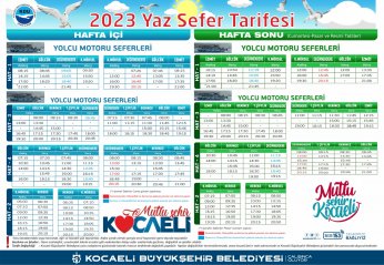 Deniz ulaşımında yaz sefer tarifesi başlıyor