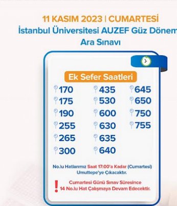 KOÜ'de yapılacak  sınavlar için ek sefer