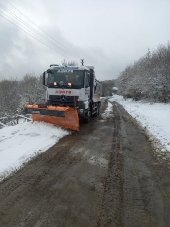 Büyükşehir A Takımı ekiplerinin kar mesaisi