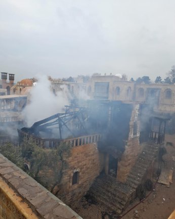 TRT dizisinin setinde yangın çıktı