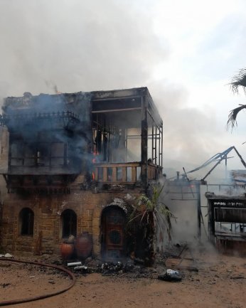 TRT dizisinin setinde yangın çıktı