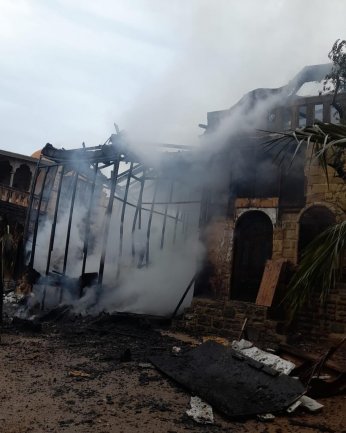 TRT dizisinin setinde yangın çıktı