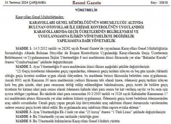 Resmi Gazete'de yayımlandı