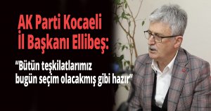 Ellibeş: 'Bütün teşkilatlarımız bugün seçim olacakmış gibi hazır'