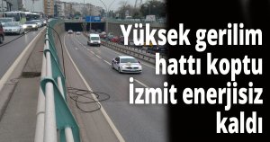 Yüksek gerilim hattı D-100’e düştü, faciadan dönüldü