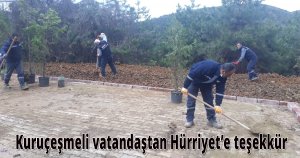 Kuruçeşmeli vatandaştan Hürriyet’e teşekkür 