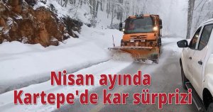 Nisan ayında Kartepe'de kar sürprizi