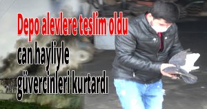  Maden kimyasalları bulunan depo alevlere teslim oldu