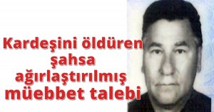 Kardeşini öldüren şahsa ağırlaştırılmış müebbet talebi