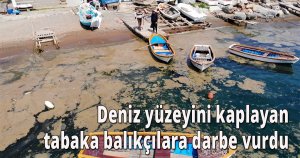 Deniz yüzeyini kaplayan tabaka balıkçılara darbe vurdu