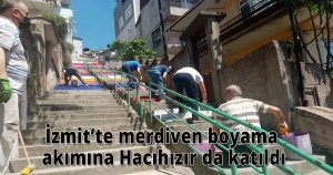 İzmit’te merdiven boyama akımına Hacıhızır da katıldı