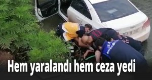 Direksiyon hakimiyetini kaybedince dereye uçtu