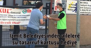 İzmit Belediyesinden ailelere su tasarruf kartuşu hediye 