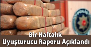 Bir haftalık uyuşturucu raporu açıklandı