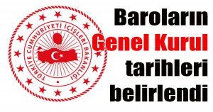 İçişleri Bakanlığı 81 İl Valiliğine Baro genelgesi