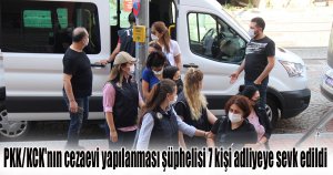 PKK/KCK'nın cezaevi yapılanması şüphelisi 7 kişi adliyeye sevk edildi