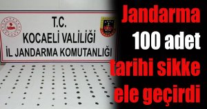 Jandarma 100 adet tarihi sikke ele geçirdi