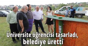 Üniversite öğrencisi tasarladı, belediye üretti