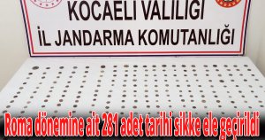 Kocaeli’de Roma dönemine ait 281 adet tarihi sikke ele geçirildi