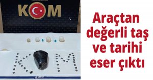 Araçtan değerli taş ve tarihi eser çıktı