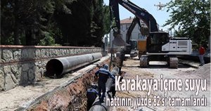 Karakaya içme suyu hattının yüzde 82’si tamamlandı
