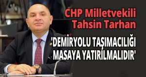 TARHAN  'DEMİRYOLU TAŞIMACILIĞI MASAYA YATIRILMALIDIR'