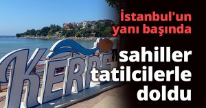 İstanbul'un yanı başında sahiller erken tatilcilerle doldu