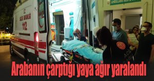 Arabanın çarptığı yaya ağır yaralandı