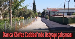 Darıca Körfez Caddesi'nde üstyapı çalışması