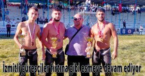 İzmitli güreşçiler fırtına gibi esmeye devam ediyor