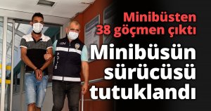 Minibüste 38 göçmen...