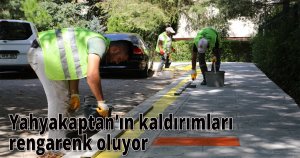 Yahyakaptan’ın kaldırımları rengarenk oluyor