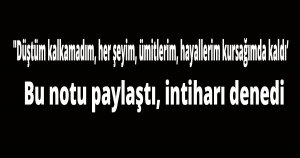 Genç polis canına kıymak istedi