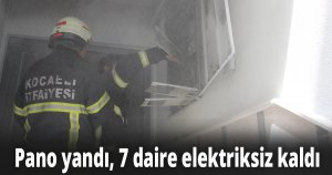 Pano yandı, 7 daire elektriksiz kaldı