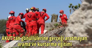 AKUT'tan gönüllülerine gerçeği aratmayan arama ve kurtarma eğitimi