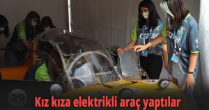 Kız kıza elektrikli araç yaptılar