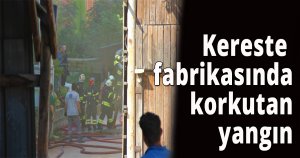 Kereste fabrikasında korkutan yangın
