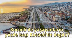Kocaeli'de yaşayanların yüzde kaçı Kocaeli'de doğdu?