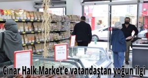 Çınar Halk Market’e vatandaştan yoğun ilgi