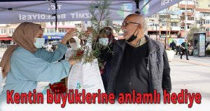 Kentin büyüklerine anlamlı hediye