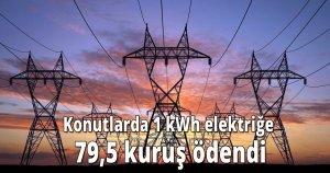 Konutlarda 1 kWh elektriğe 79,5 kuruş ödendi