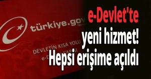 e-Devlet'te yeni hizmet! 