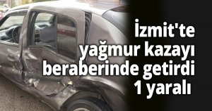 İzmit'te yağmur kazayı beraberinde getirdi