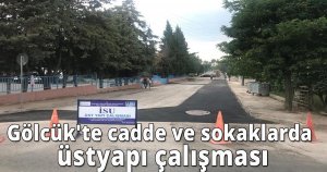 Gölcük'te cadde ve sokaklarda üstyapı çalışması