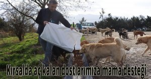 Kırsalda aç kalan dostlarımıza mama desteği