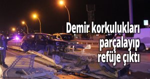 Direksiyon hakimiyetini kaybederek refüje çıktı