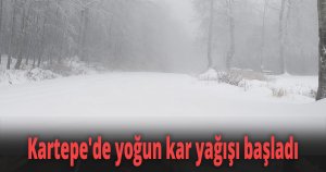Kartepe'de yoğun kar yağışı başladı